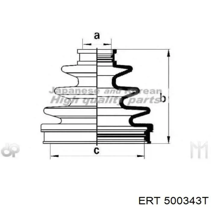Comprar 500343T ERT Fuelle exterior del eje de transmisión trasero