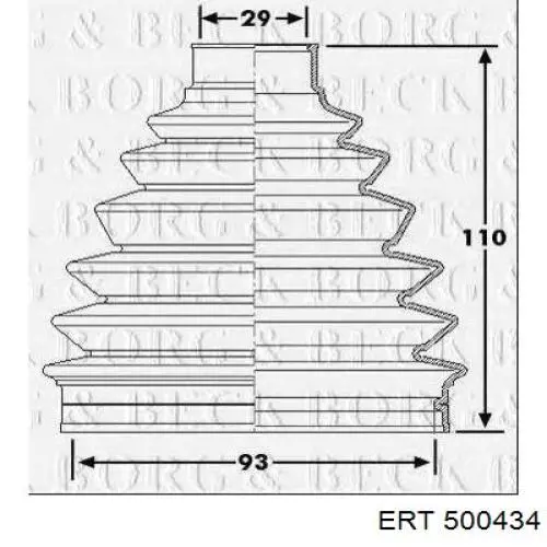 Comprar 500434 ERT Fuelle de semieje delantero interior