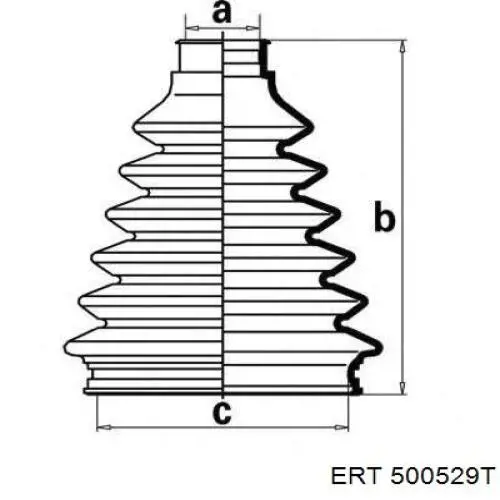 500529T ERT fuelle, árbol de transmisión delantero exterior