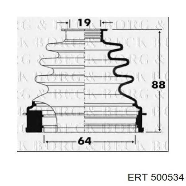Comprar 500534 ERT Fuelle de semieje delantero interior