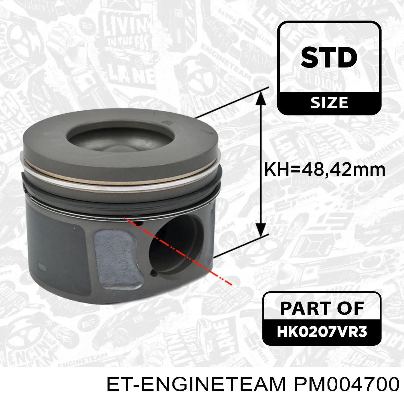 013PI00137000 Mahle Original Pistón