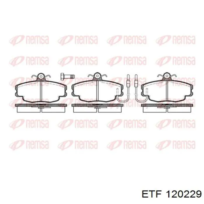 12-0229 ETF pastillas de freno delanteras