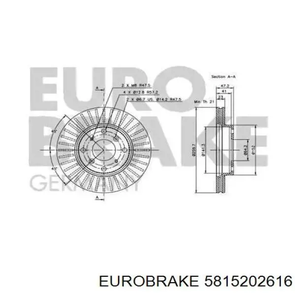 CD6511V Bremsi freno de disco delantero