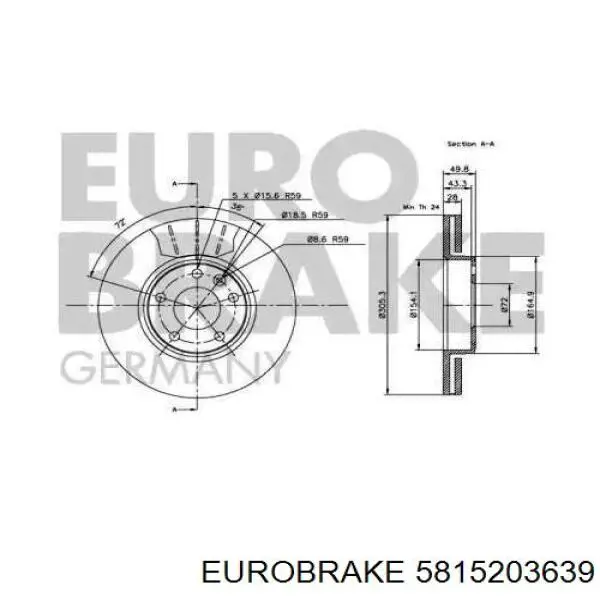 Freno de disco delantero Renault Trafic 2 FL