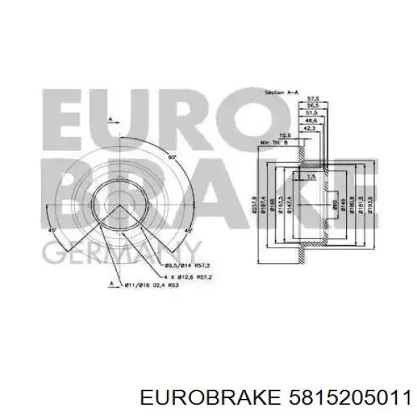 Disco de freno trasero Chevrolet Aveo 2 T250, T255