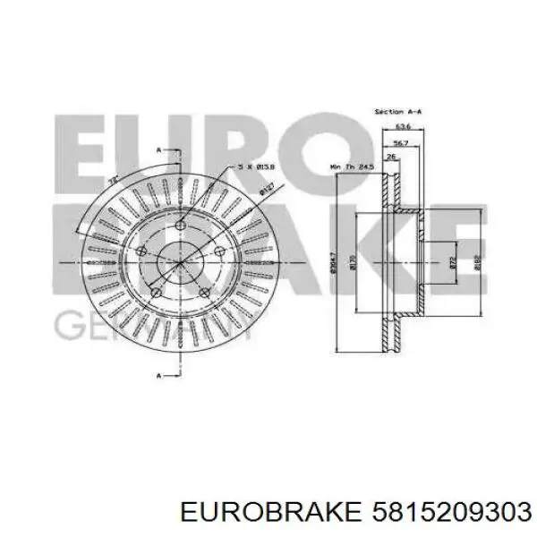Freno de disco delantero Jeep Cherokee 2 XJ