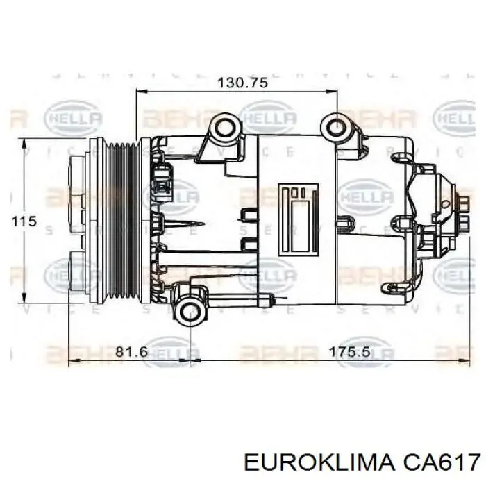 CA617 Euroklima polea compresor a/c