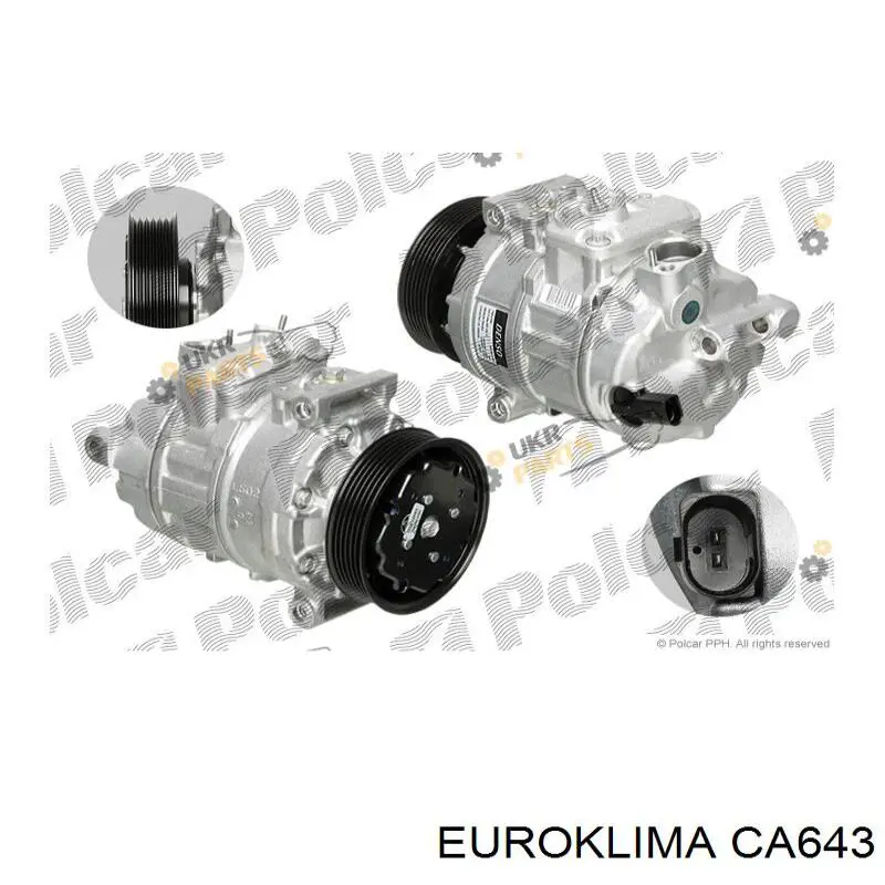 Comprar CA643 Euroklima Polea del compresor de aire acondicionado