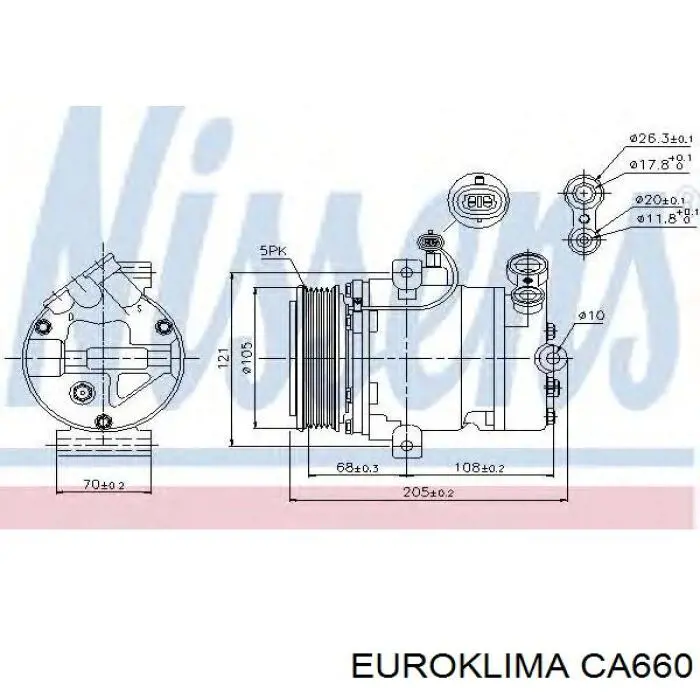 Polea Compresor A/C para Opel Zafira (A05)