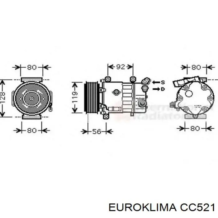Embrague (bobina magnética) compresor de aire acondicionado Peugeot 407 6E