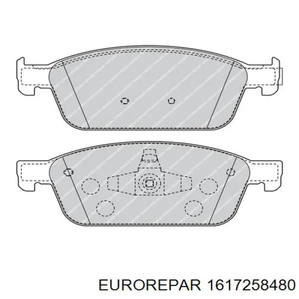 Comprar 1617258480 Eurorepar Pastillas delanteras de freno