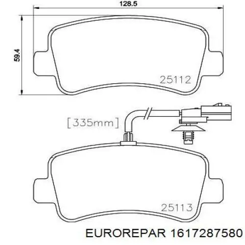 1617287580 Eurorepar pastillas de freno traseras