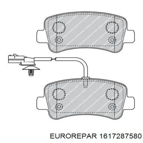 Pastillas traseras de freno Eurorepar 1617287580 precio, desde 27,72 EUR