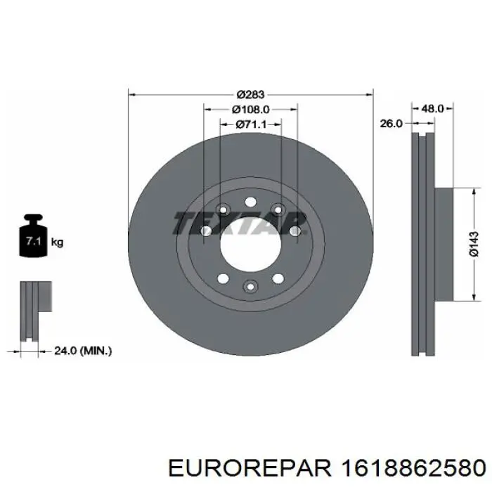 1618862580 Eurorepar freno de disco delantero