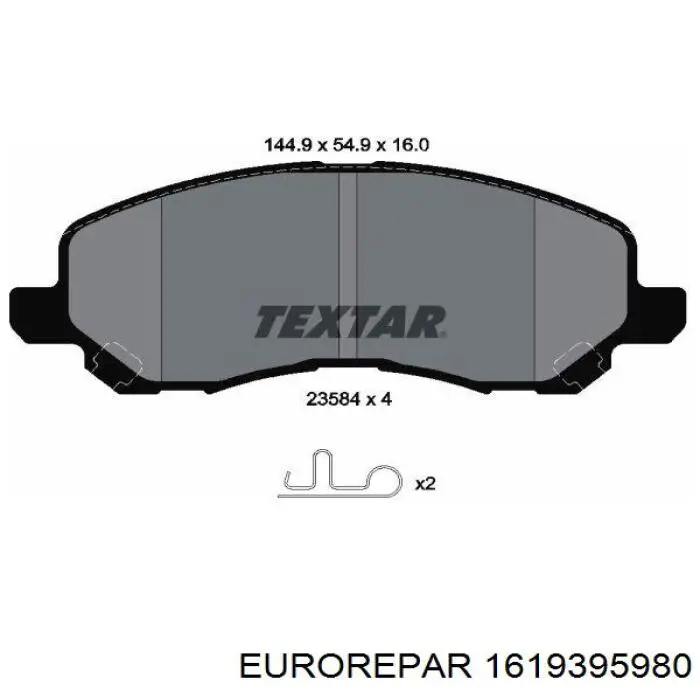 1619395980 Eurorepar pastillas de freno delanteras