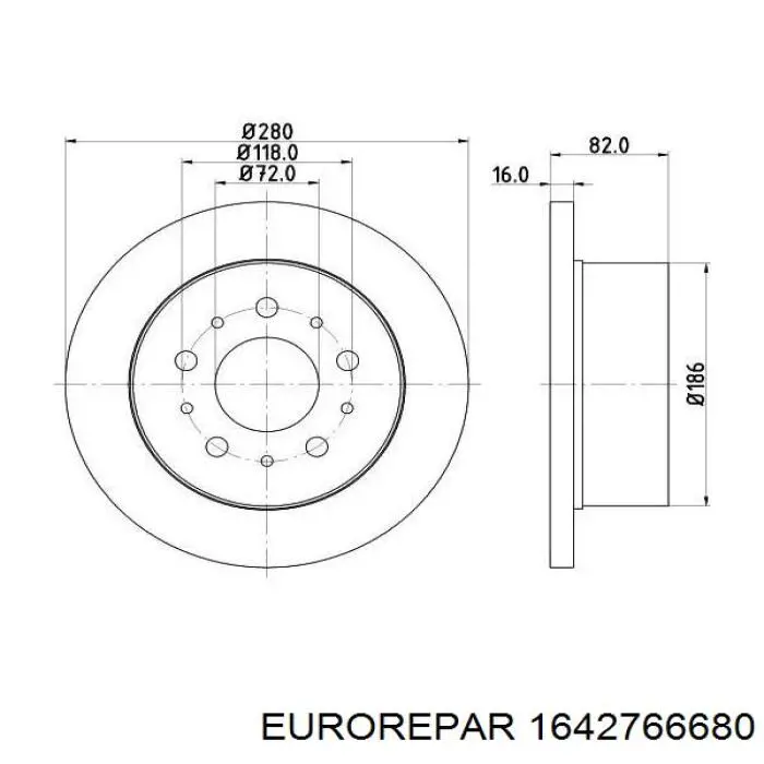 1642766680 Eurorepar disco de freno trasero