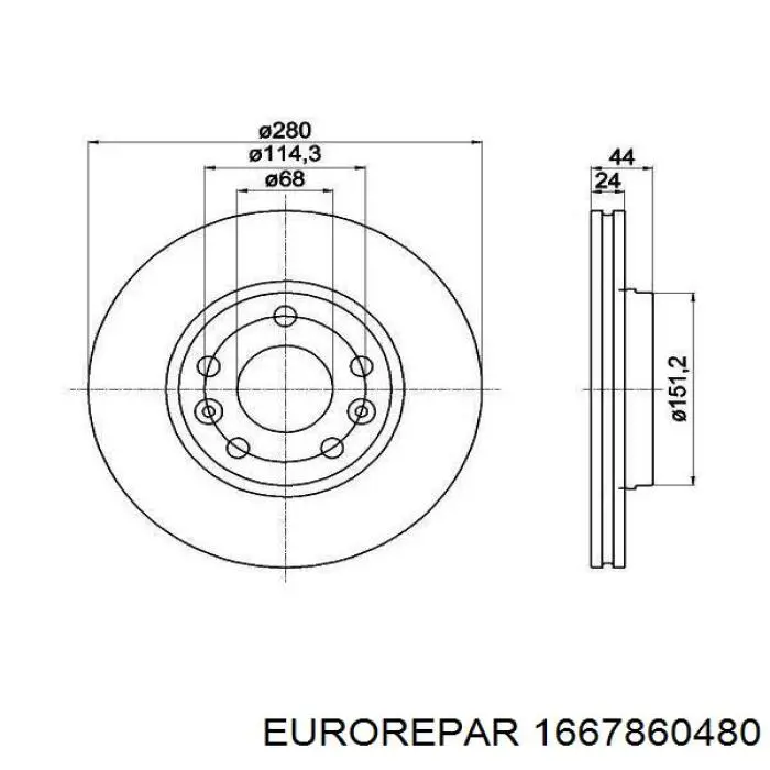 Freno de disco delantero Renault DUSTER 2 HM