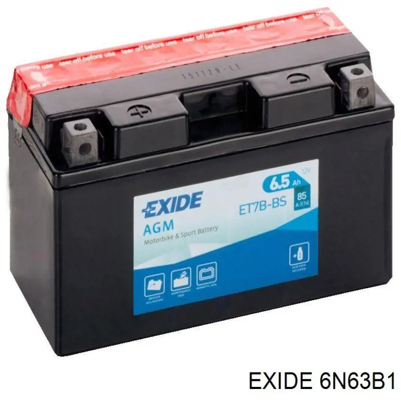 Batería de Arranque Exide 6 ah 6 v B00 (6N63B1)