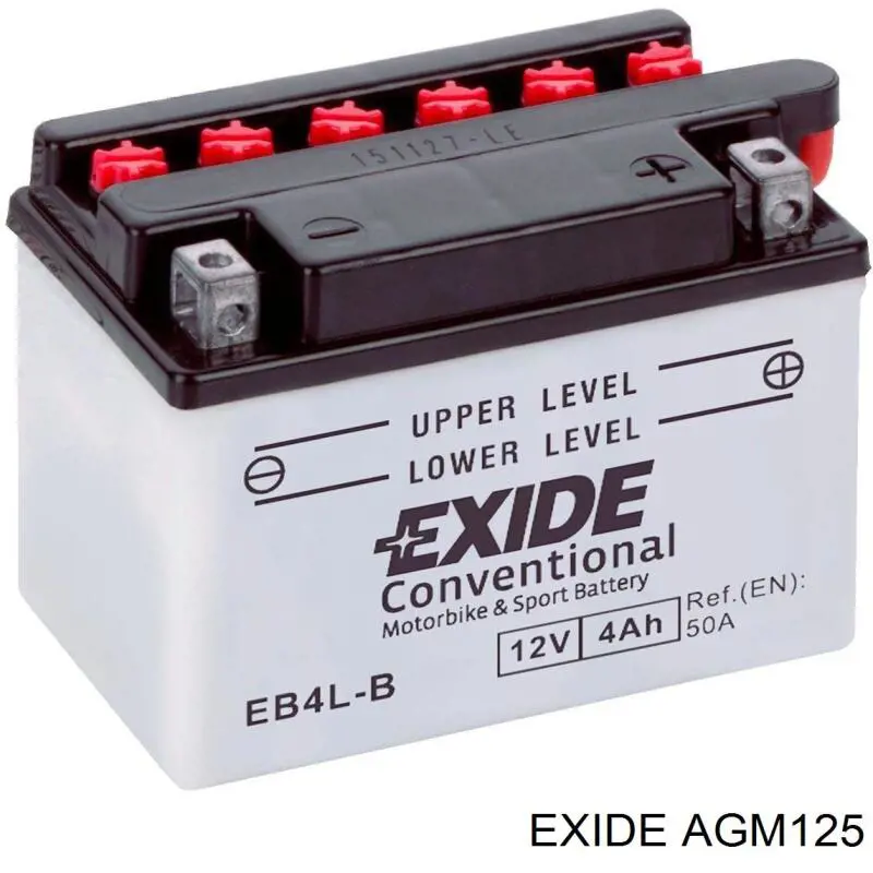 Batería de Arranque Exide 4 ah 12 v B00 (AGM125)