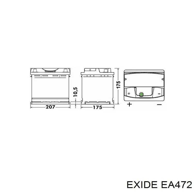Batería EA472 Exide