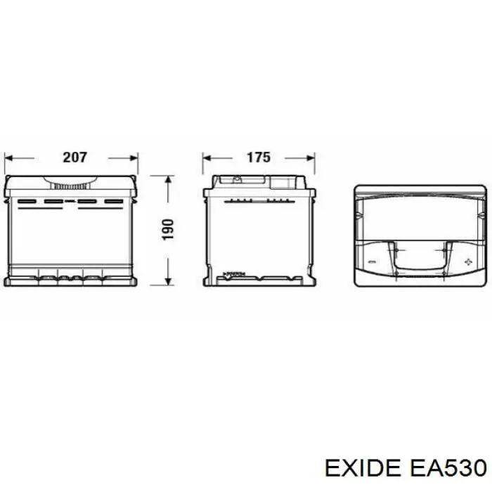 Batería Exide EA530