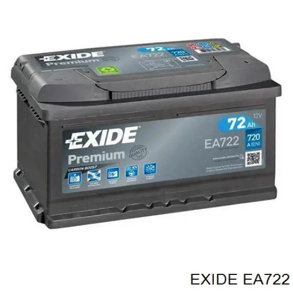 Batería de Arranque Exide Premium 72 ah 12 v B13 (EA722)