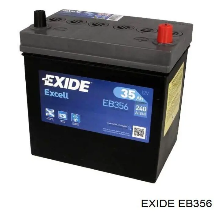 Batería de Arranque Exide Excell 35 ah 12 v B00|B01 (EB356)