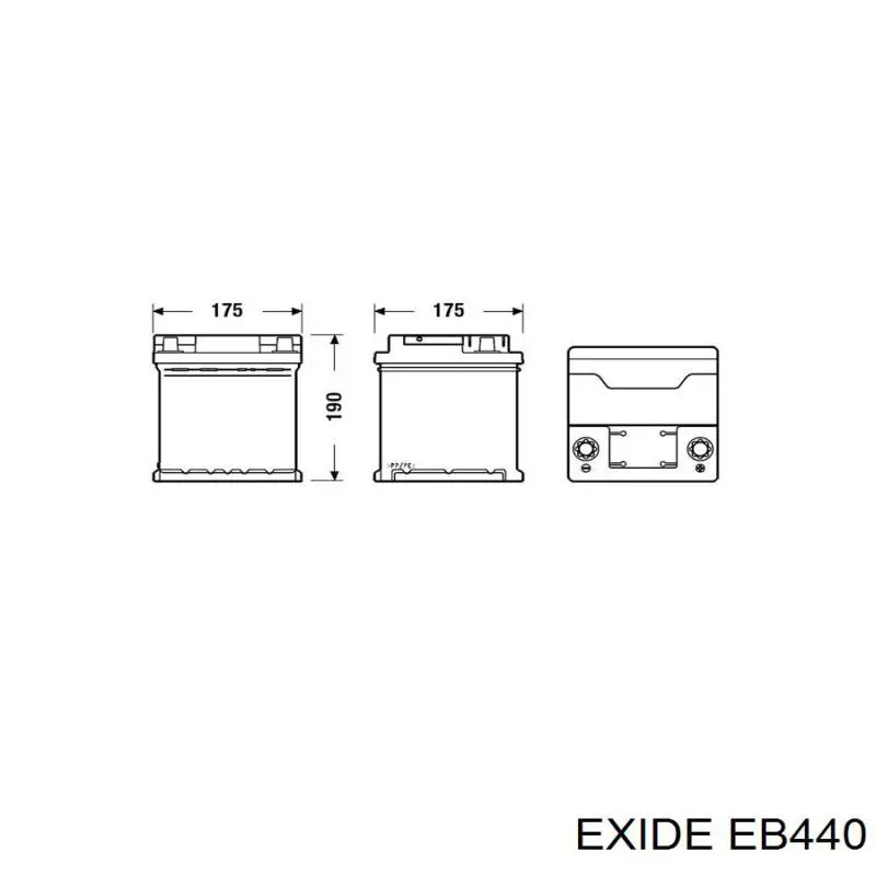 Batería EB440 Exide