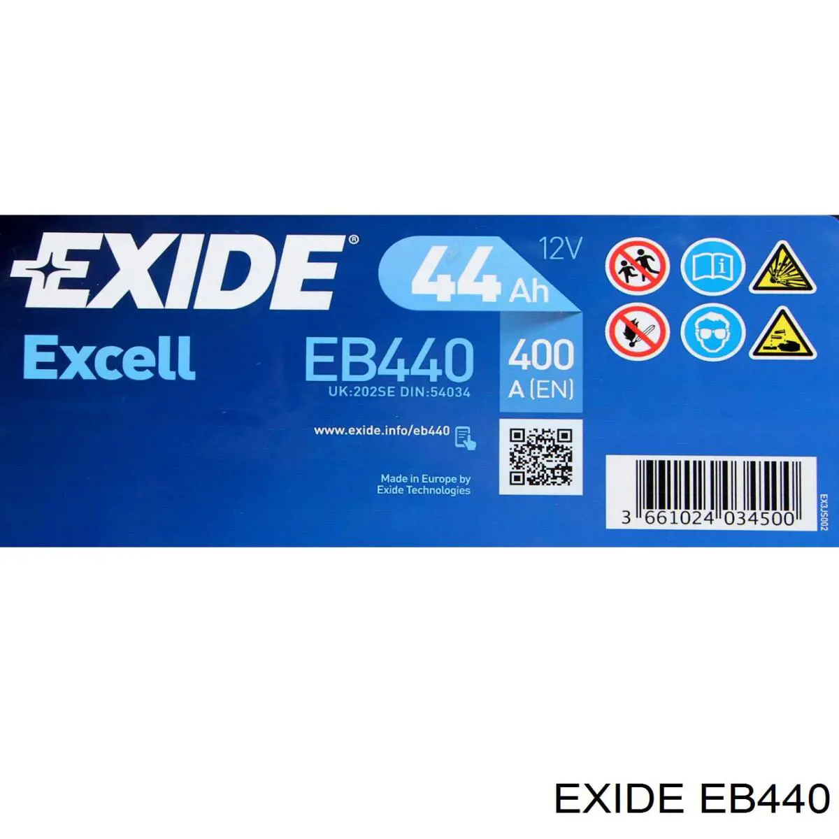 EB440 Exide Batería Start-Stop