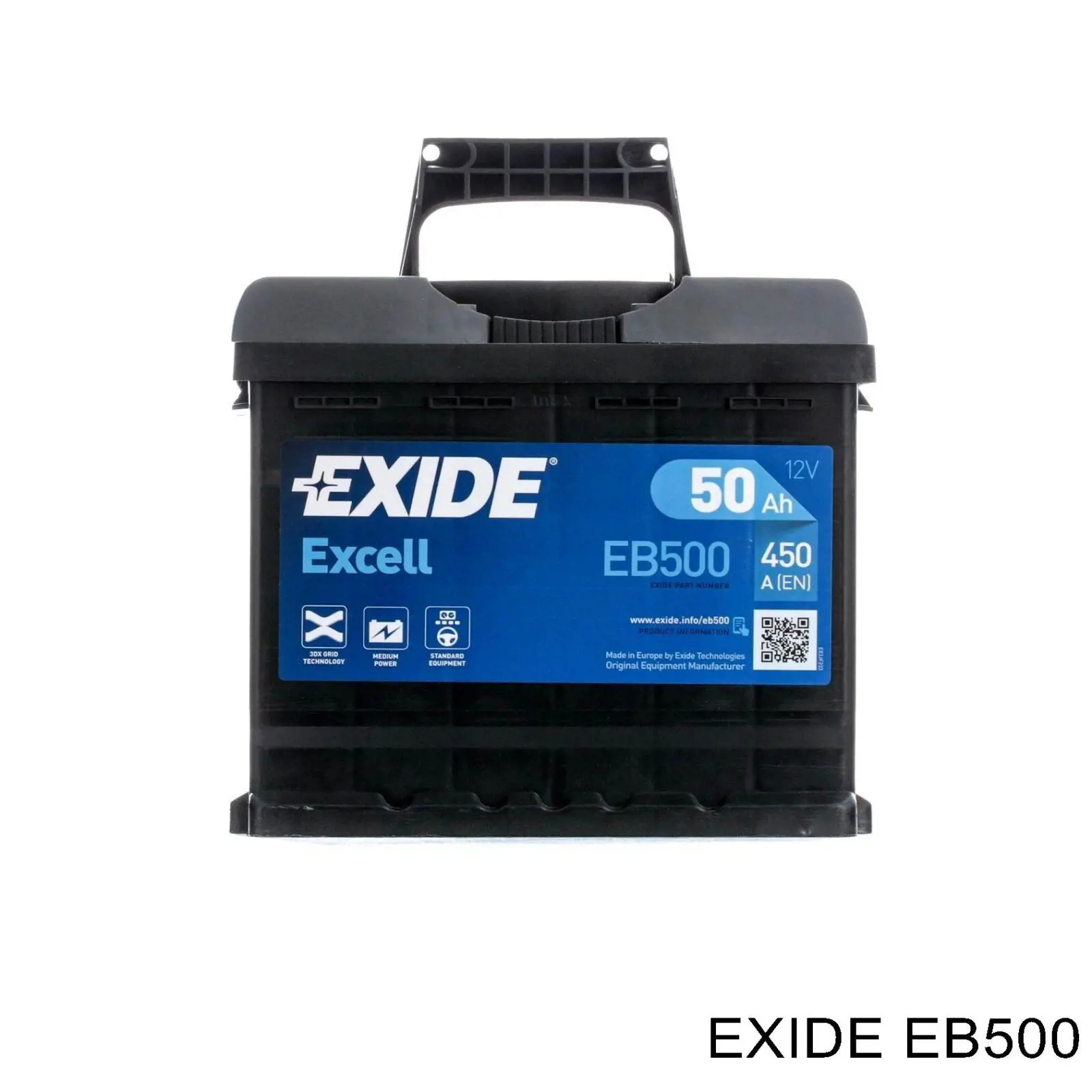 Batería de Arranque Exide Excell 50 ah 12 v B13 (EB500)
