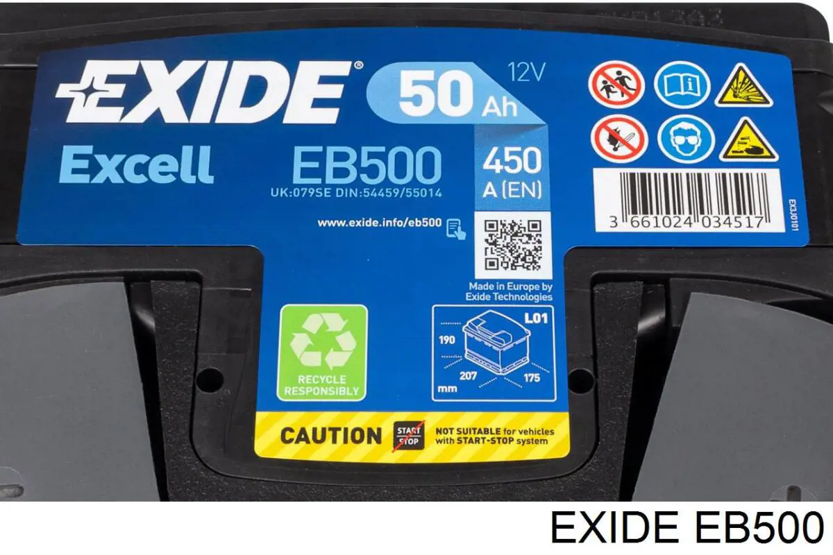 Batería de arranque Exide EB500 precio, desde 105,54 EUR