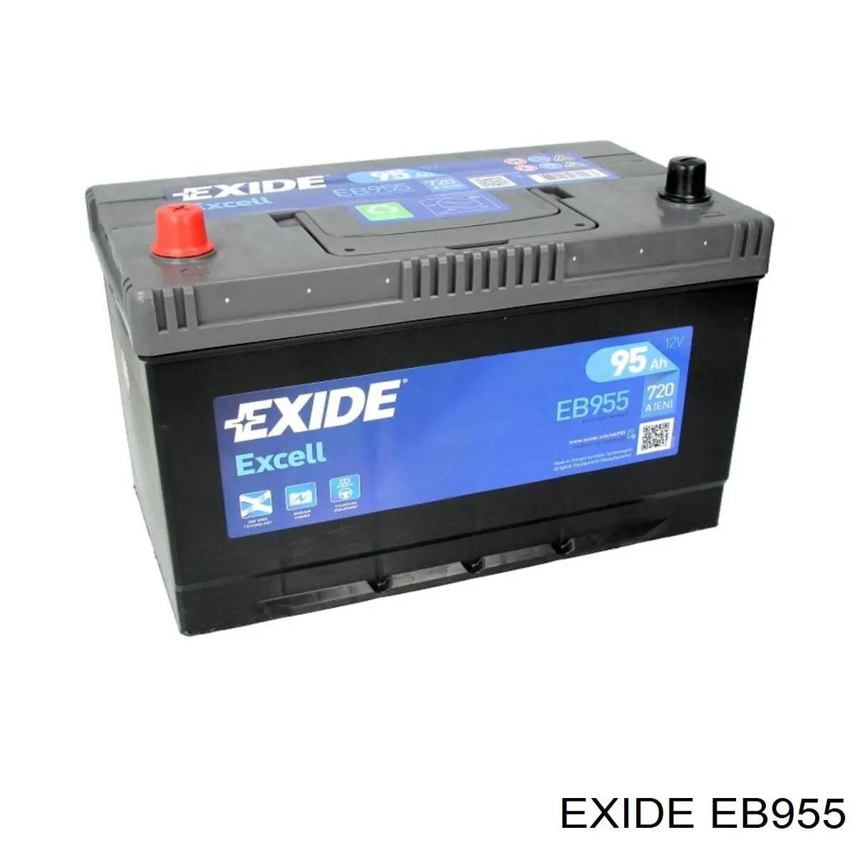 Batería de Arranque Exide Excell 95 ah 12 v B1Korean (EB955)