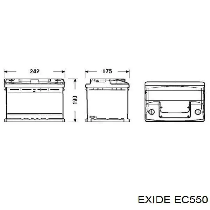 Batería Exide EC550