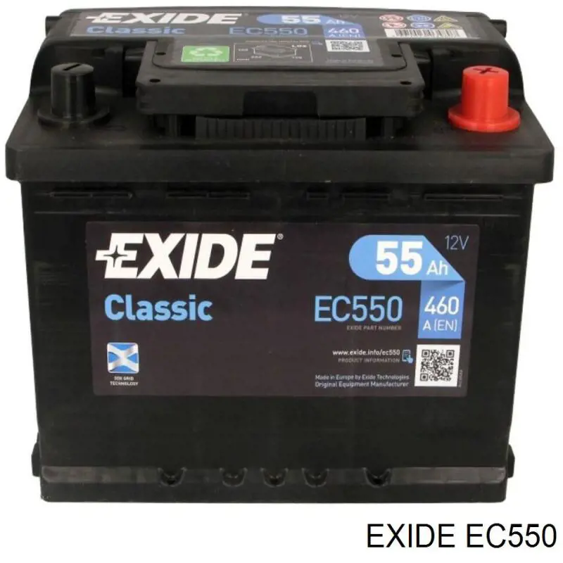 Batería de Arranque Exide Классический 55 ah 12 v B13 (EC550)