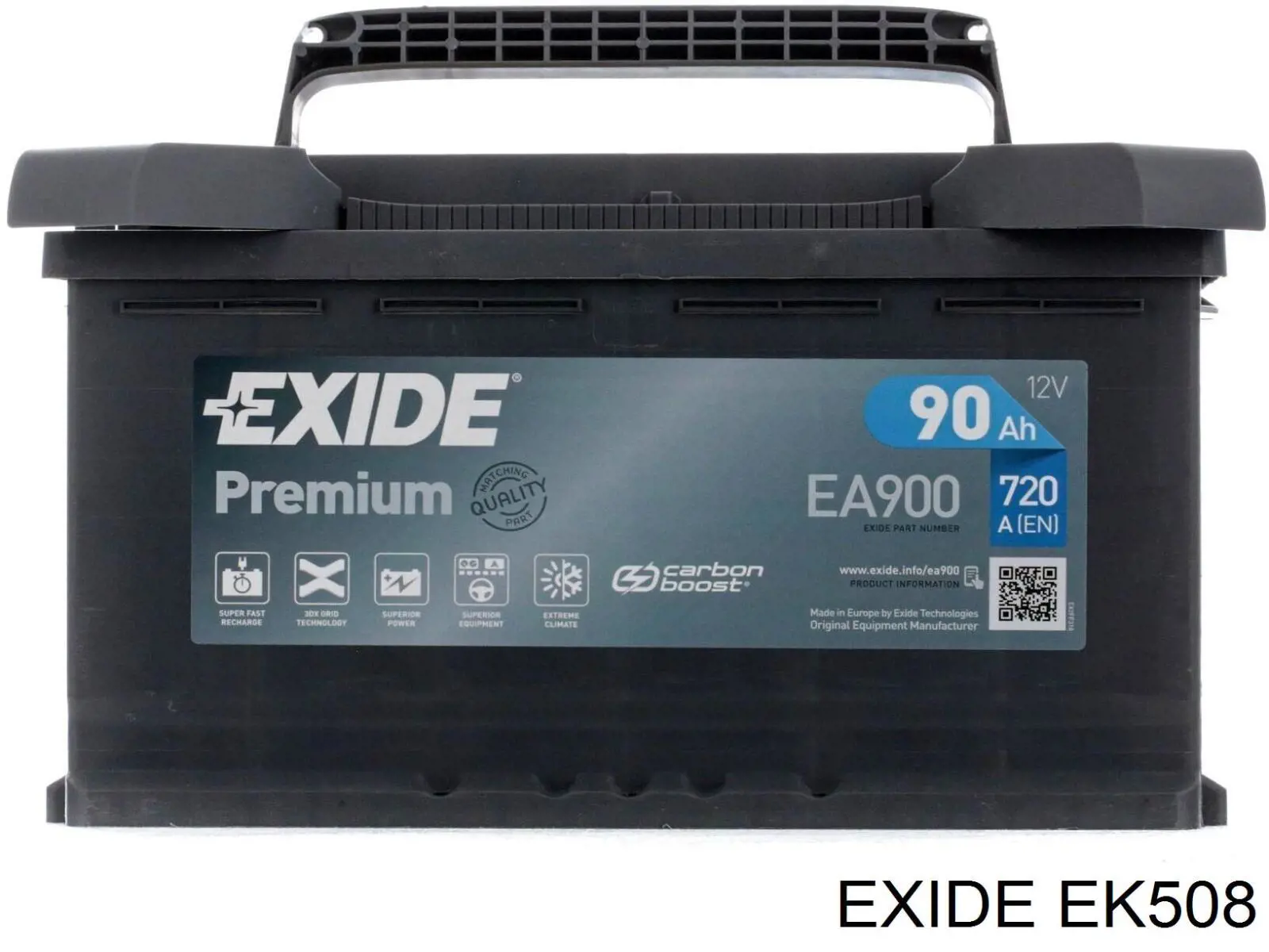 Batería de Arranque Exide Micro-Hybrid AGM 50 ah 12 v B07 (EK508)