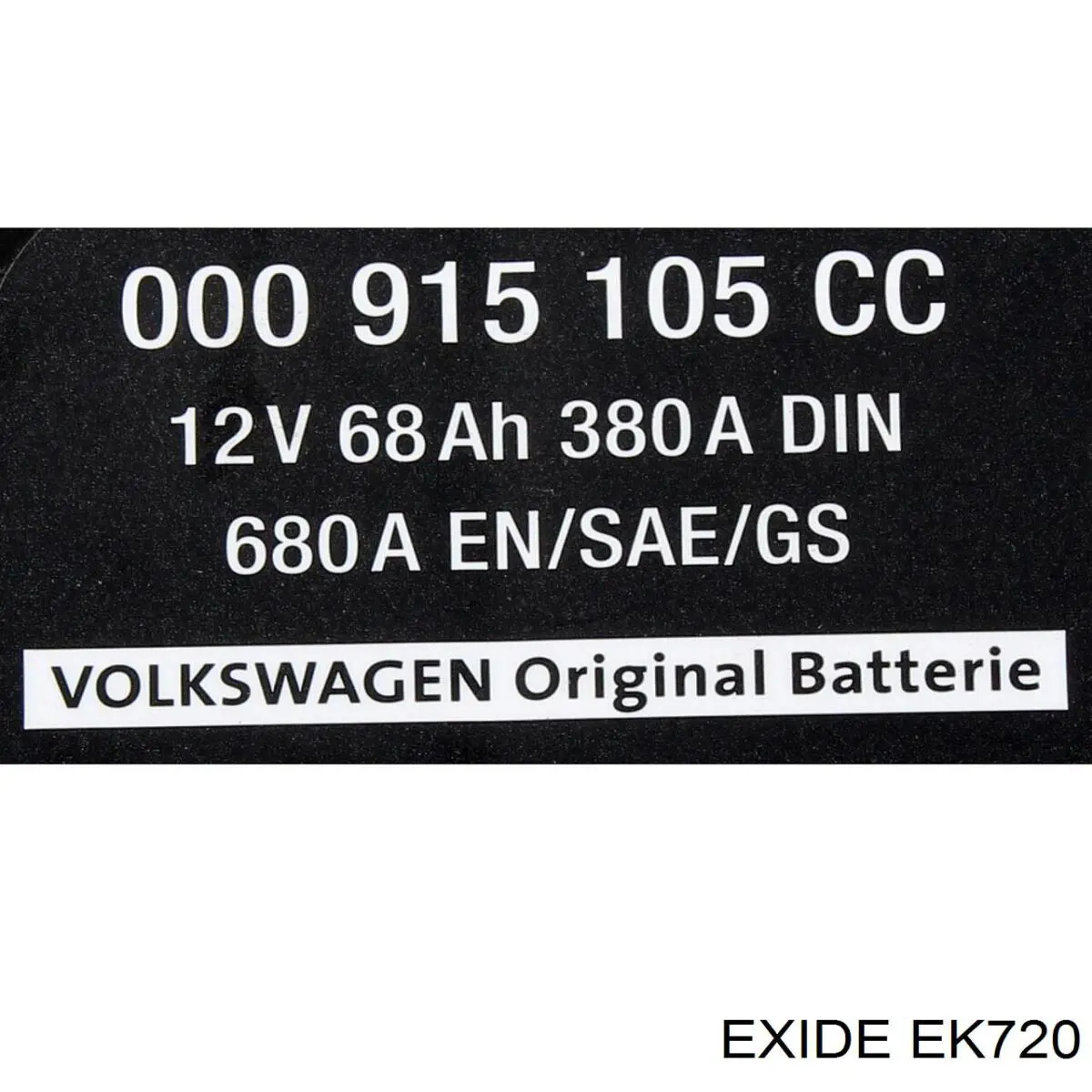 Batería EK720 Exide