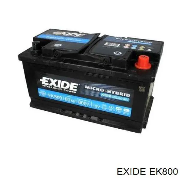 Batería de Arranque Exide Micro-Hybrid AGM 80 ah 12 v B13 (EK800)