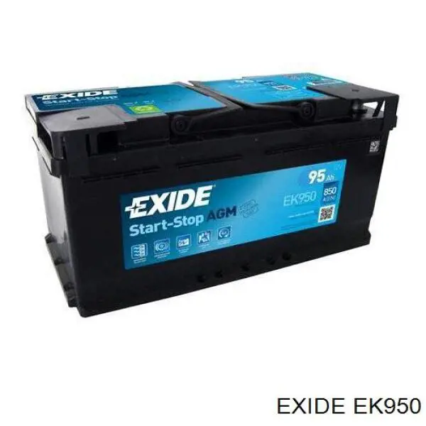 Batería de Arranque Exide Micro-Hybrid AGM 95 ah 12 v B13 (EK950)