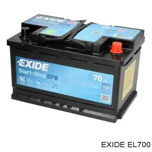 Batería de Arranque Exide Maintenance 70 ah 12 v B13 (EL700)