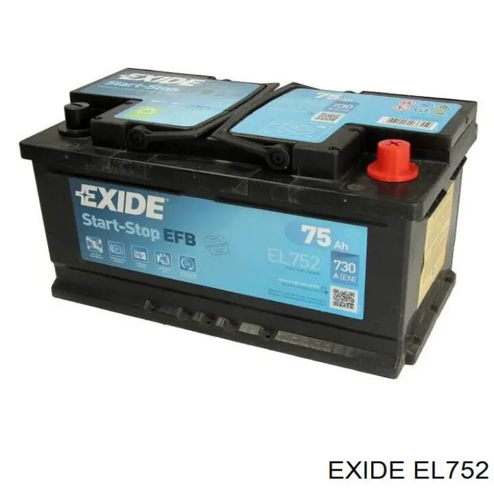 Batería de Arranque Exide Maintenance 75 ah 12 v B13 (EL752)