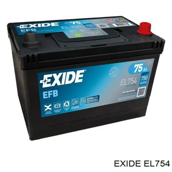 Batería de arranque EXIDE EL754