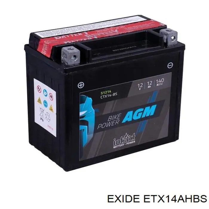 Batería de arranque Exide ETX14AHBS precio, desde 51,67 EUR