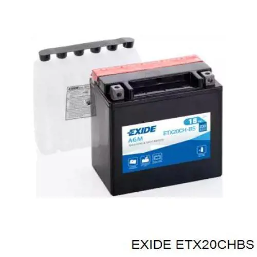 Batería de arranque EXIDE ETX20CHBS