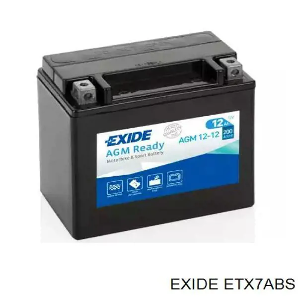 Batería de arranque EXIDE ETX7ABS