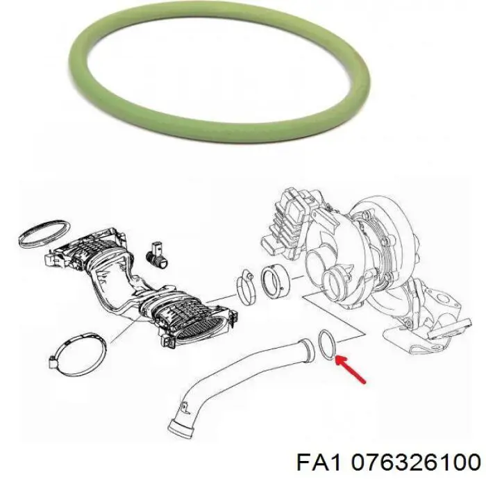 Anillo del conducto de aire de sobrealimentación FA1 076326100 precio, desde 3,26 EUR