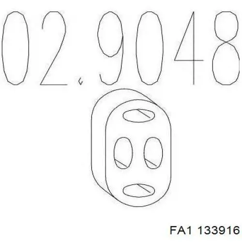 133916 FA1 soporte, silenciador