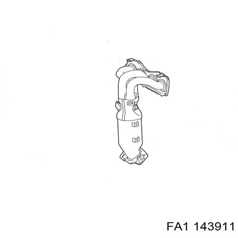 143-911 FA1 soporte, silenciador