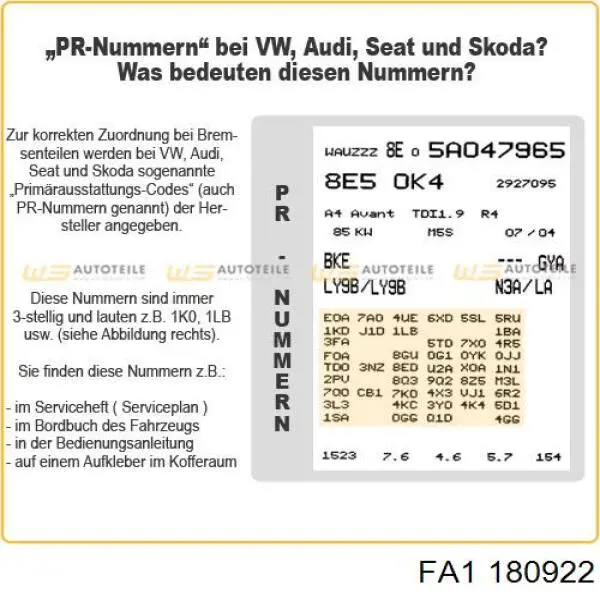 Junta trasera del filtro de partículas FA1 180922 precio, desde 7,64 EUR
