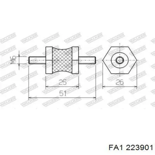 Soporte silenciador Renault (RVI) 7704002509