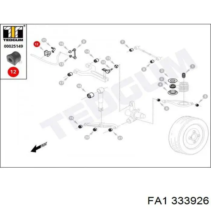 Soporte escape 333926 FA1